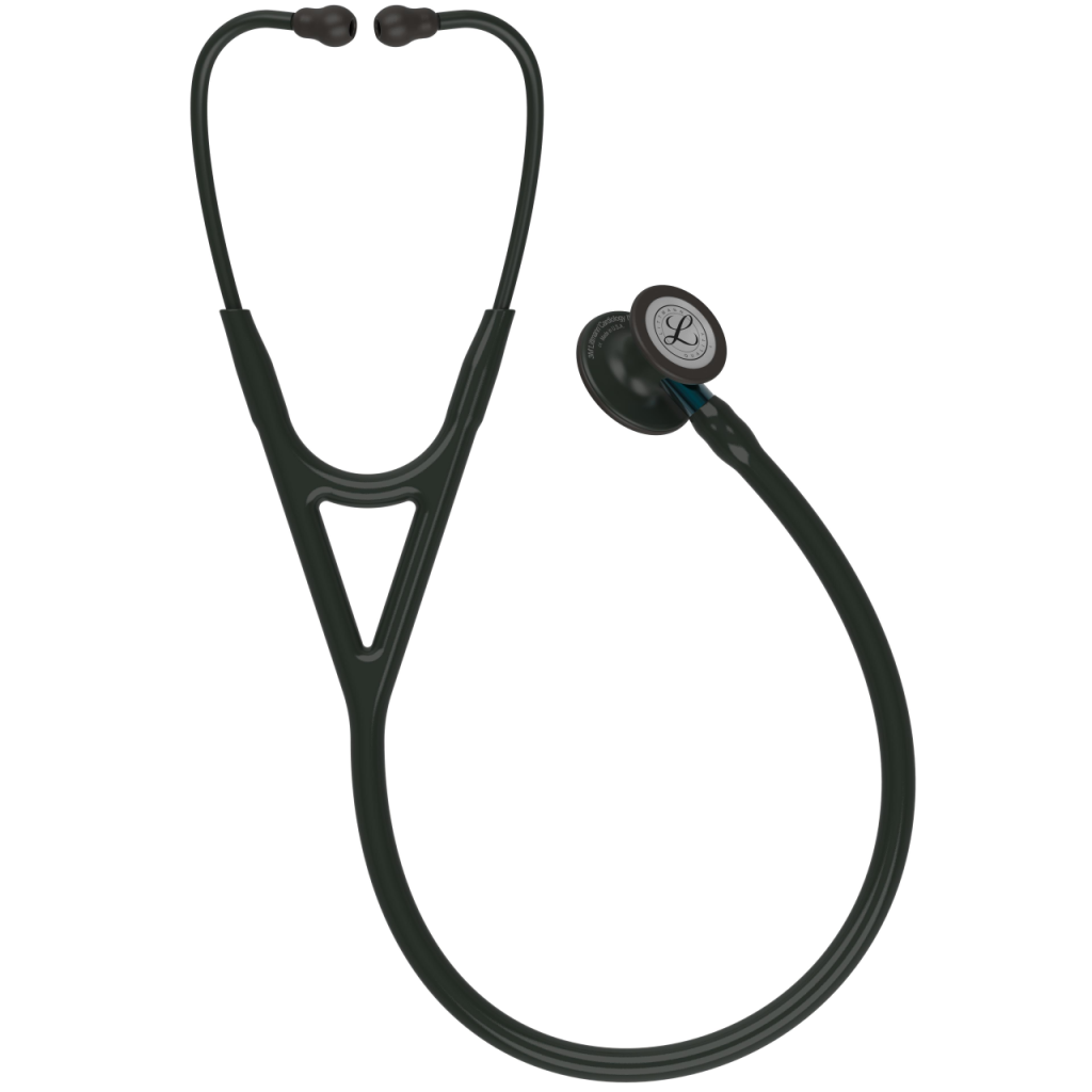 Stetoscop 3M Littmann Cardiology IV Negru capsula neagra reflexie albastru 6201 privire de ansamblu