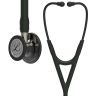 Pachet cardio - Stetoscop Littmann Cardiology IV Negru capsula fumurie reflexie oglinda 6204 + Borseta stetoscop Cardio Neagra